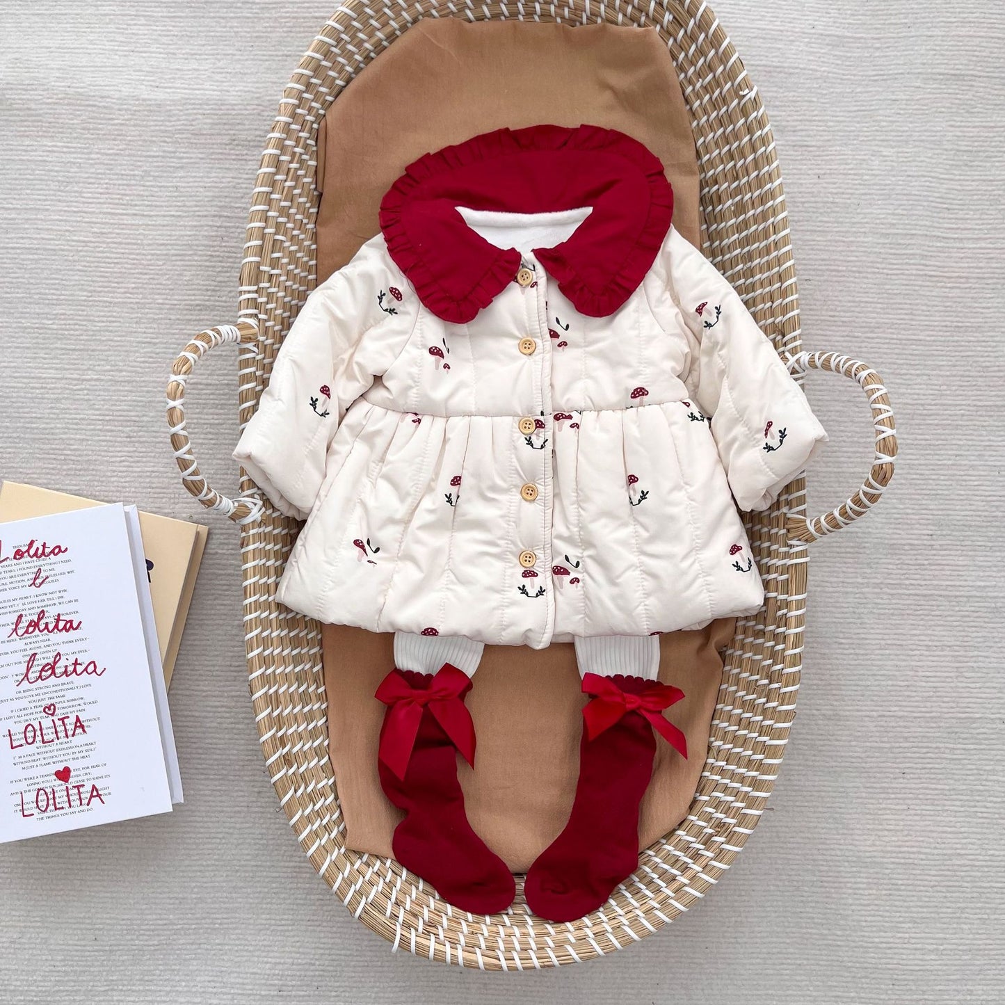 Baby Girl Coat Autumn And Winter Fashionable Cotton Clothing Fleece-lined