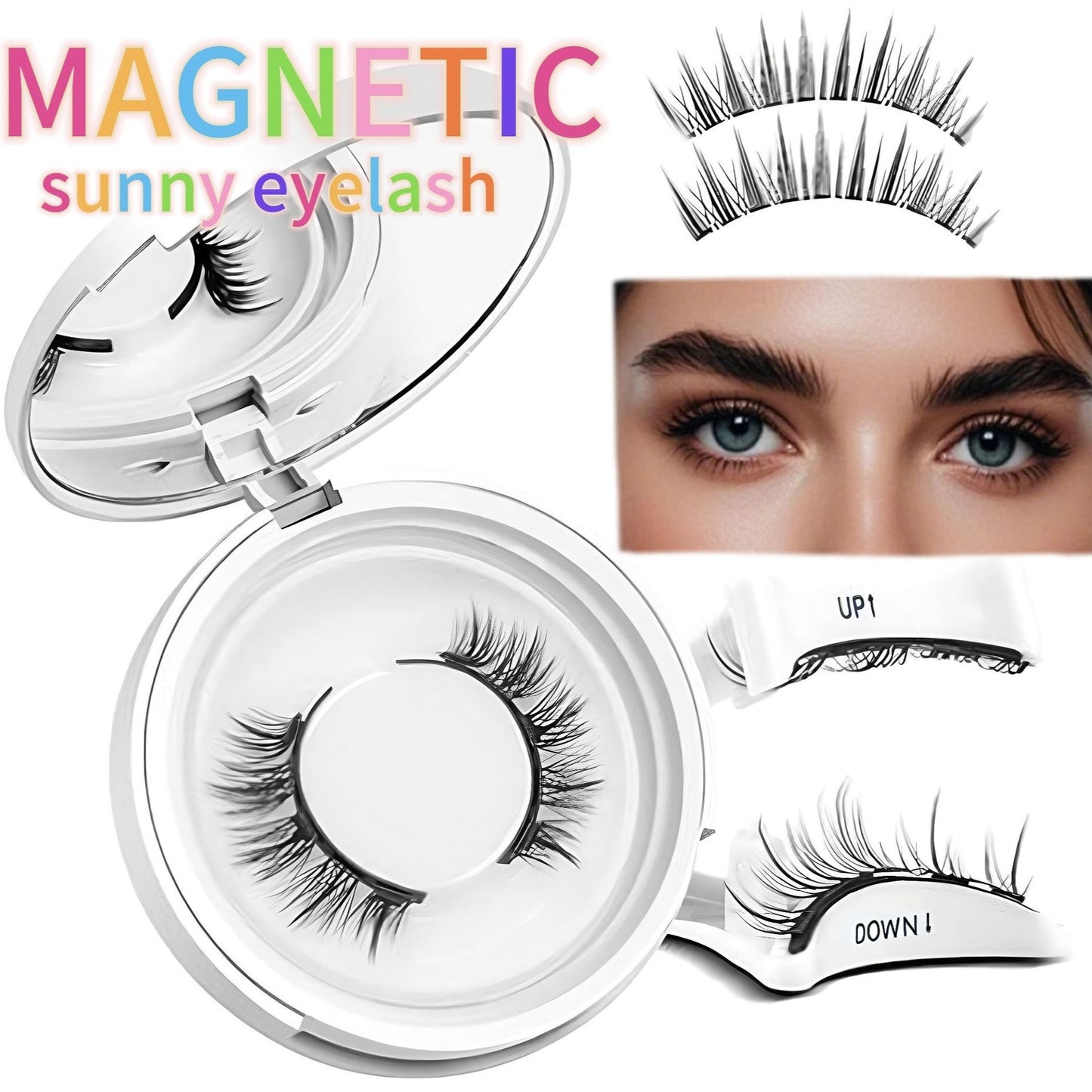 Magnetic Suction False Eyelashes Integrated Soap Holder Glue-free False Eyelashes Thick