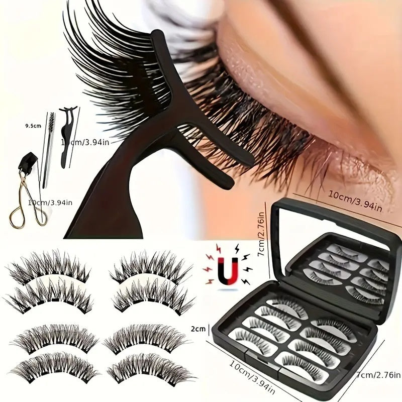 Magnetic Suction False Eyelashes Integrated Soap Holder Glue-free False Eyelashes Thick