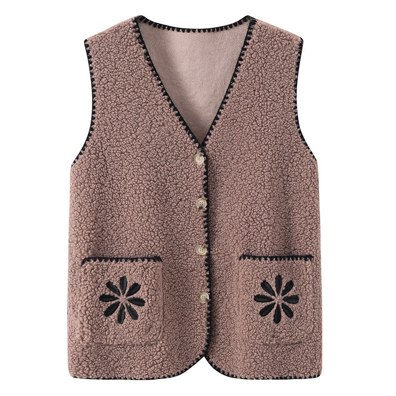 Vest Cardigan For Elderly Women Waistcoat