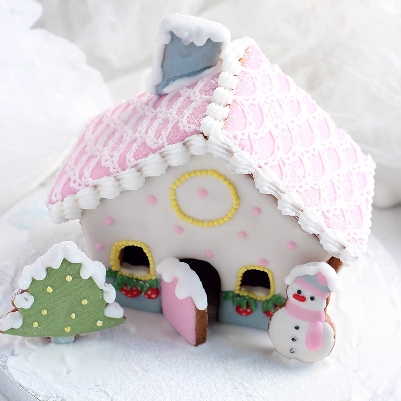 8pcs House Snowman Christmas Tree Flip