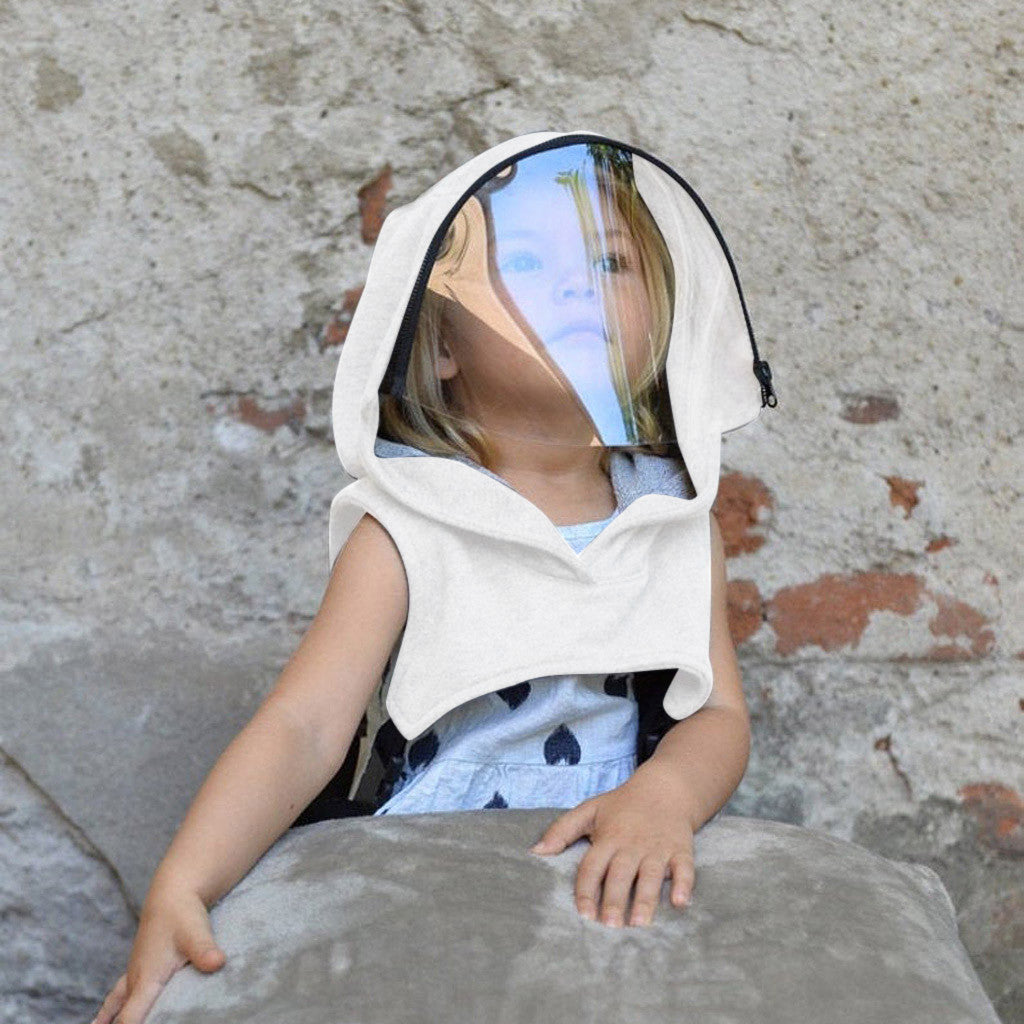 Full Season Children Removable Full Head Hats With Clear Window Hooded Hat Child Windproof Sun Protection Caps Reusable