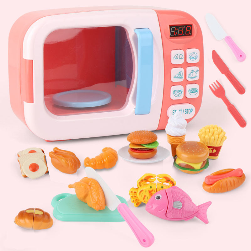 Simulation kitchen electric microwave toy