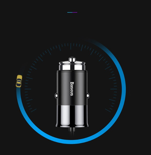 2 In 1 Spring Cable Car Mobile Phone Charger