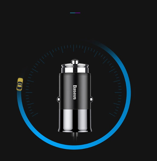 2 In 1 Spring Cable Car Mobile Phone Charger