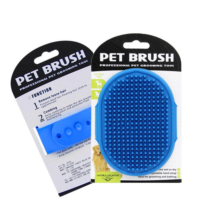 Pet Bath Brush Dog Cleaning Brush Rubber Gloves Animal Bath Comb