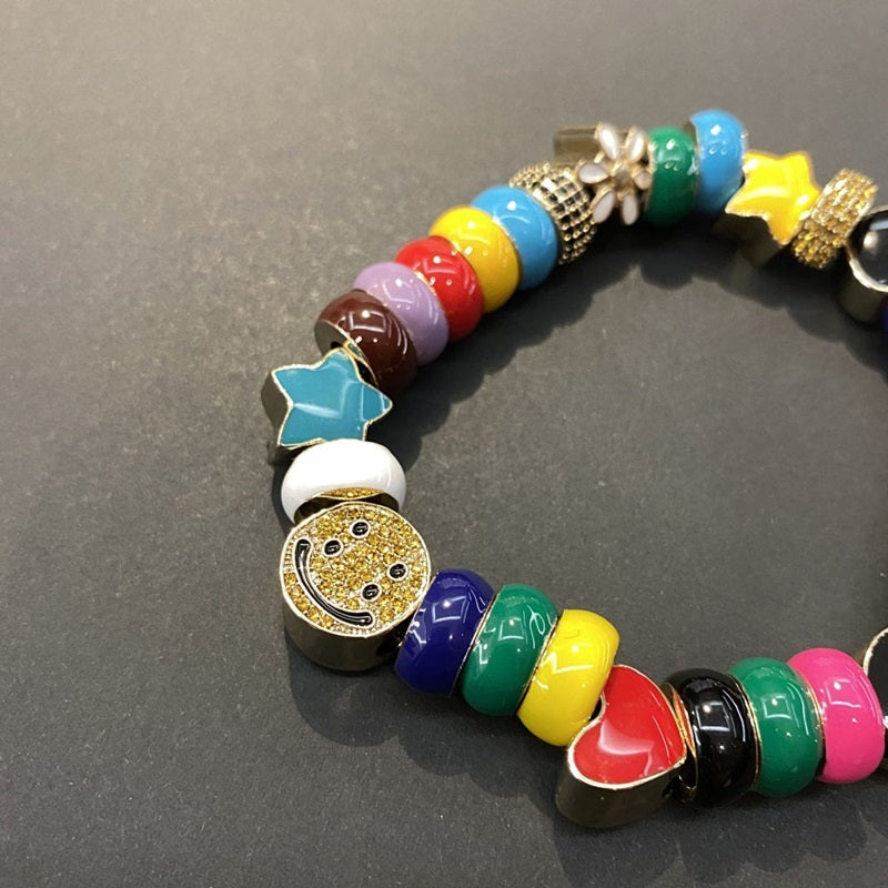 Star Smiley Bracelet Men Tide Couple Enamel Bracelet Bracelet