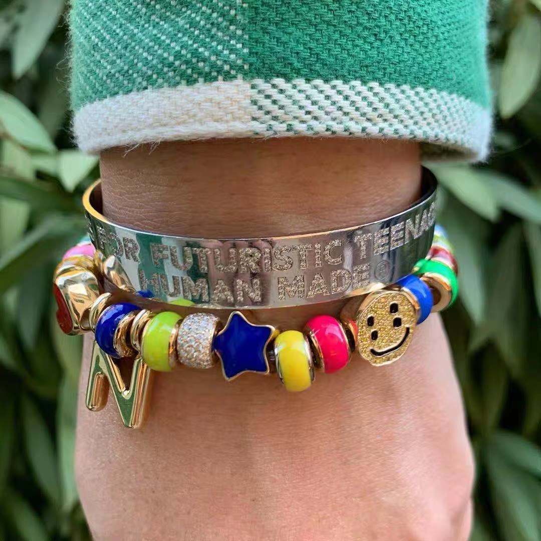 Star Smiley Bracelet Men Tide Couple Enamel Bracelet Bracelet