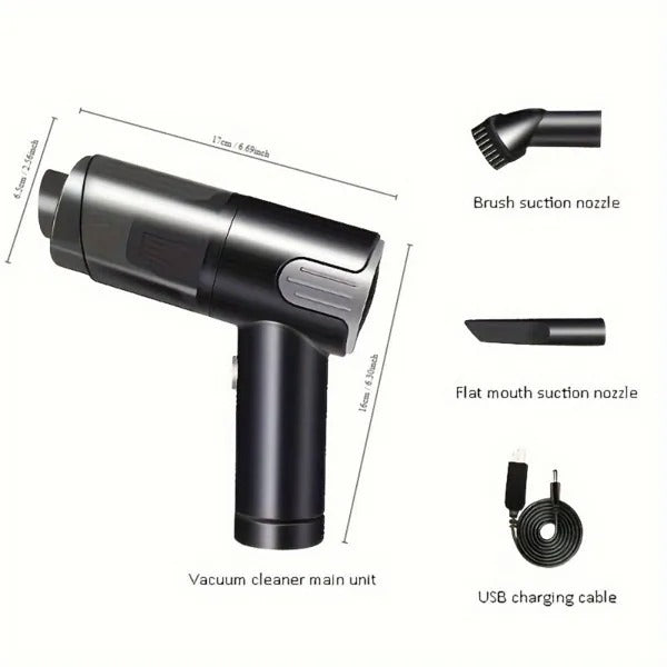 Wireless-silver Car Vacuum Cleaner Wireless Usb Charging Car Vacuum Cleaner Home Handheld Mini Desktop Vacuum Cleaner Portable