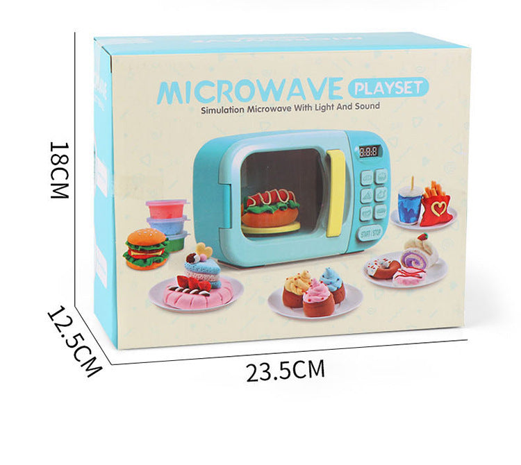 Simulation kitchen electric microwave toy