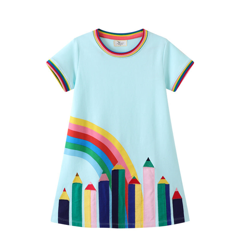 Girls' Knitted Princess Dress Girls' Dress