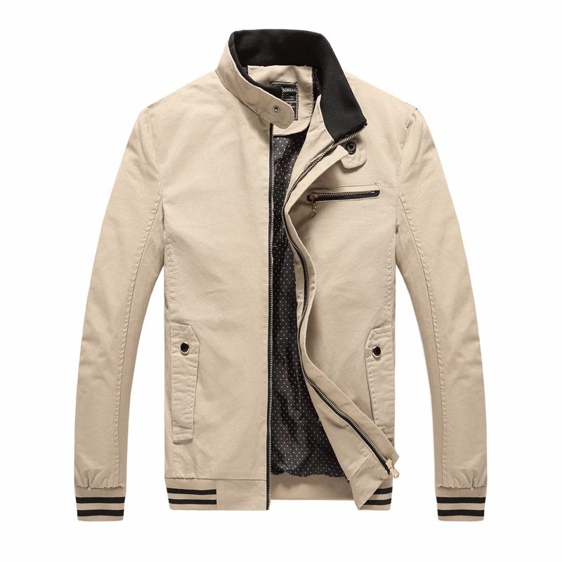 Spring Autumn Men Casual Jacket Coat Men's Fashion Washed Pure Cotton Brand Clothing Jackets Male Coats