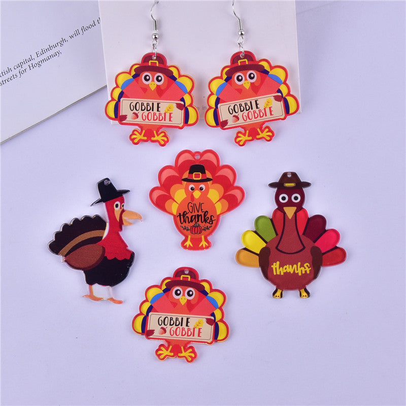 Thanksgiving Turkey Acrylic Phone Case DIY Pendant