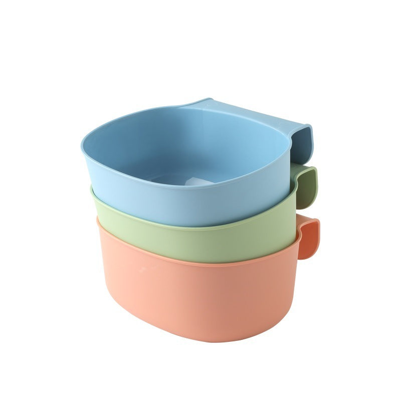 Kitchen cabinet door hanging trash can