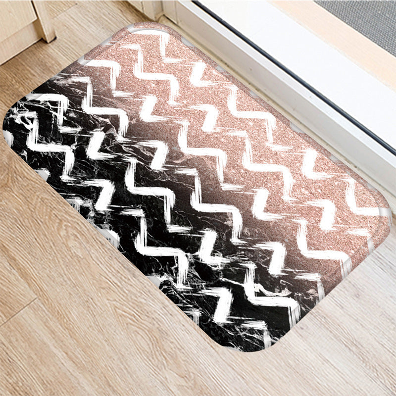 Striped Non-slip Mat Decorative Carpet Kitchen Mat