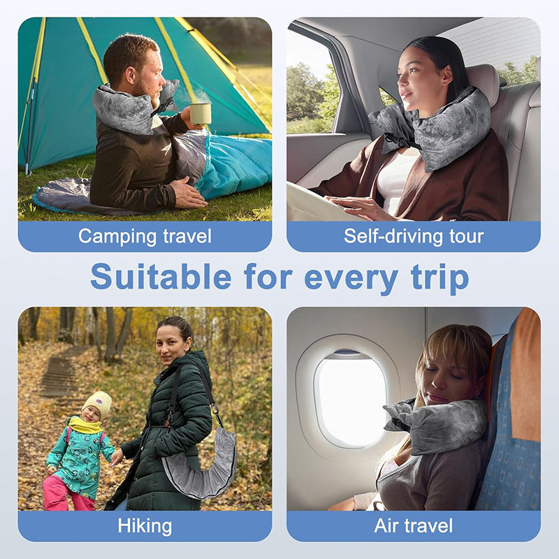 Refillable Travel Pillow Portable Clothes Luggage Storage Pillow