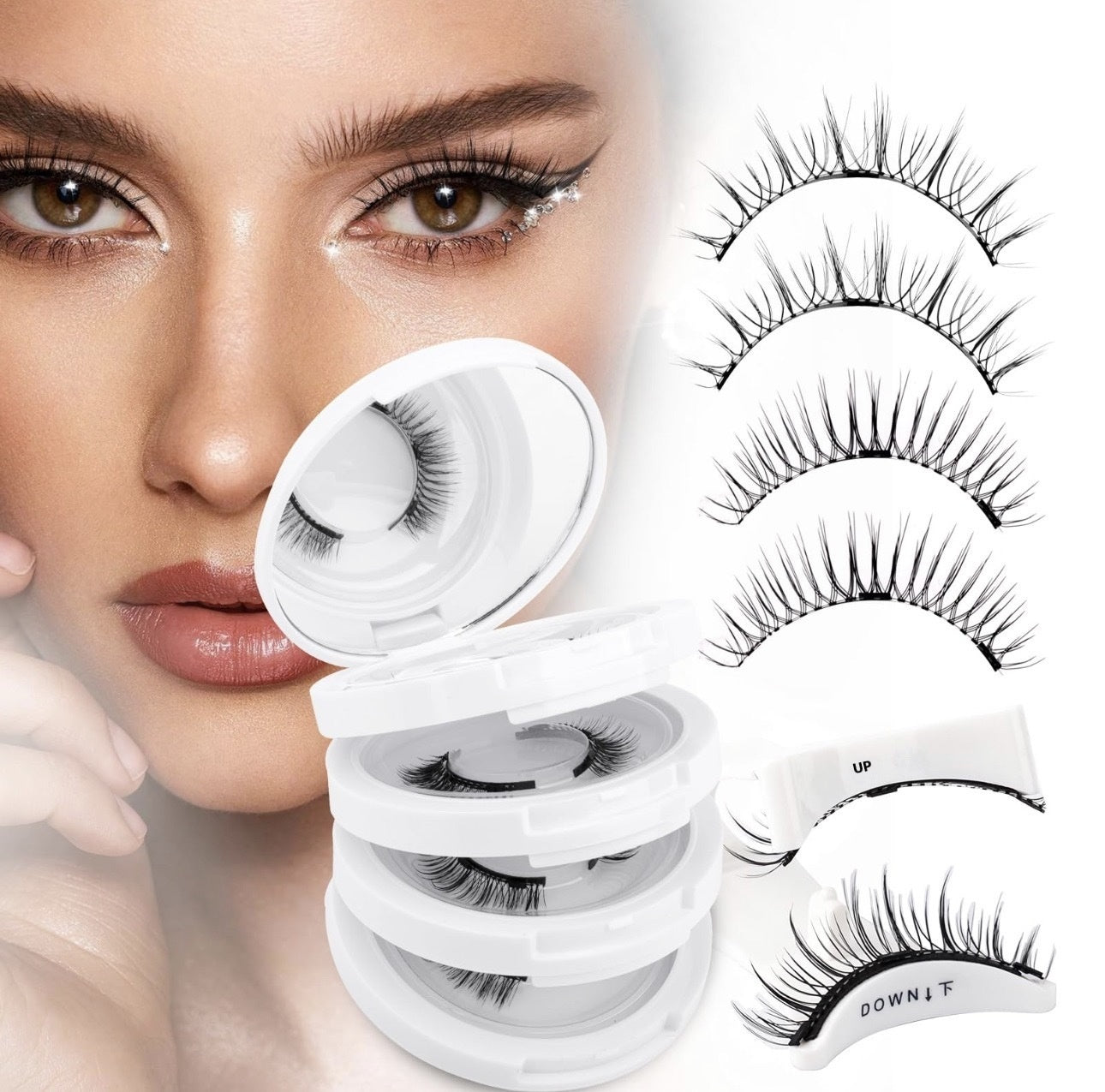 Magnetic Suction False Eyelashes Integrated Soap Holder Glue-free False Eyelashes Thick