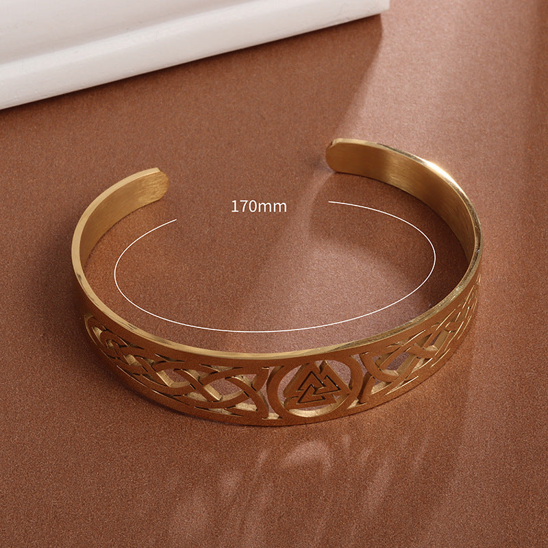 Celtic Knot Vintage Bracelet Fashion Men Titanium Steel Bracelet
