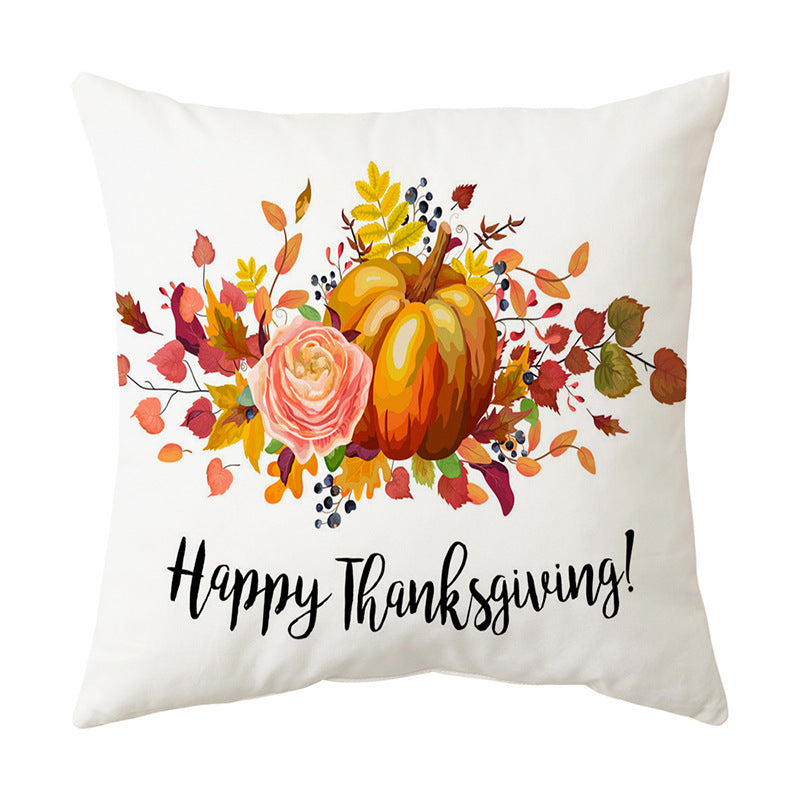 Thanksgiving English Alphabet Sofa Cushion Pillowcase