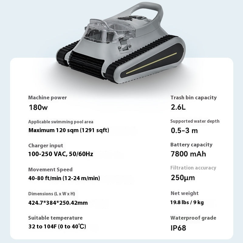 Swimming Pool Fish Pond Wireless Automatic Pool Cleaner