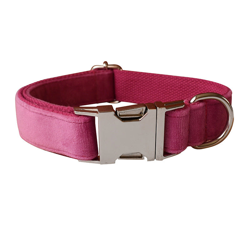 Rose Red Velvet Dog Rope Pet Neck Collar
