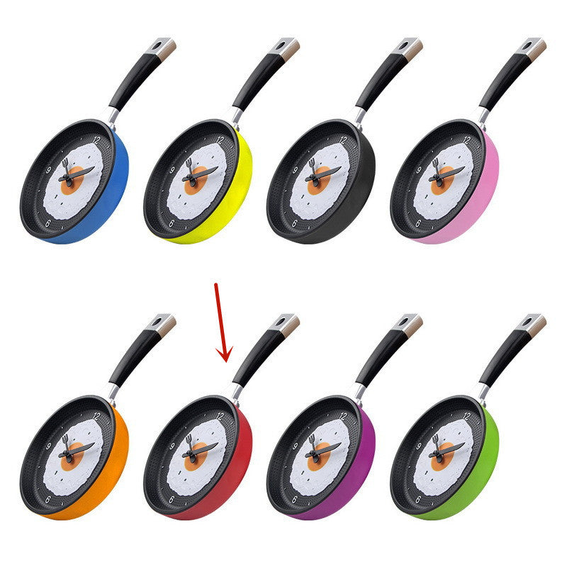 Fried Egg Pan Clock Mute Clock Simple Clock Wall Clock Wall Watch