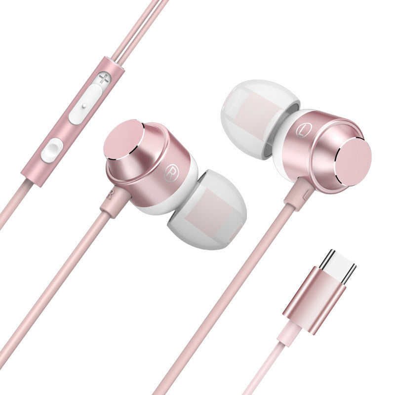 Metal Wired Headset In-ear Wire-controlled Mobile Phone Headset