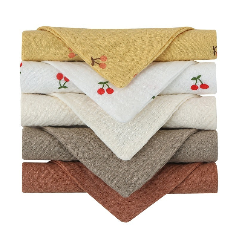 5-piece Baby Towel Plain Cotton Face Towel