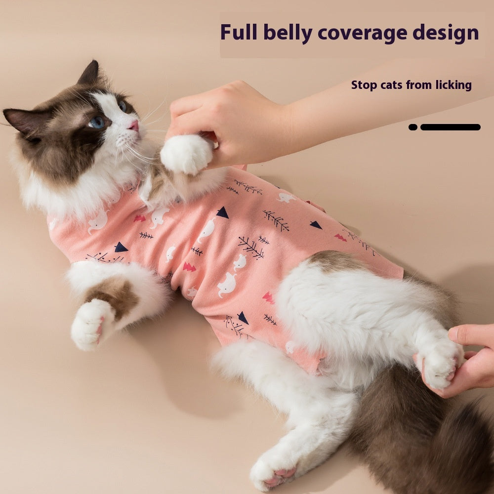 Pet Cat Sterilization Clothing Anti-licking Anti-off Breathable