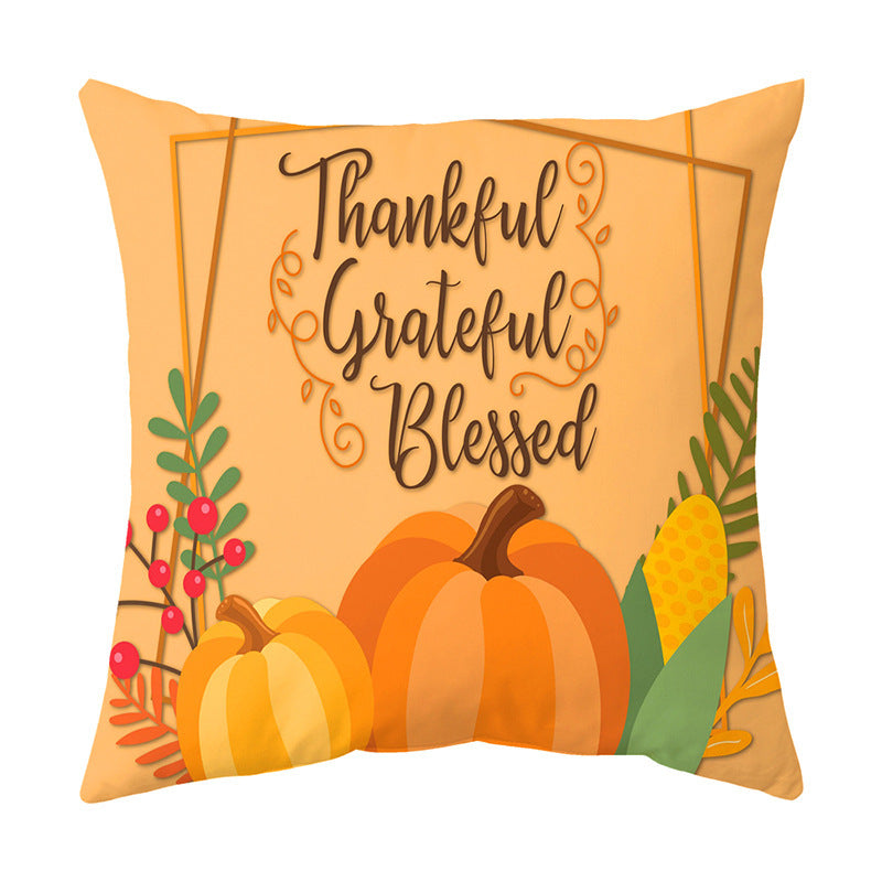 Thanksgiving English Alphabet Sofa Cushion Pillowcase