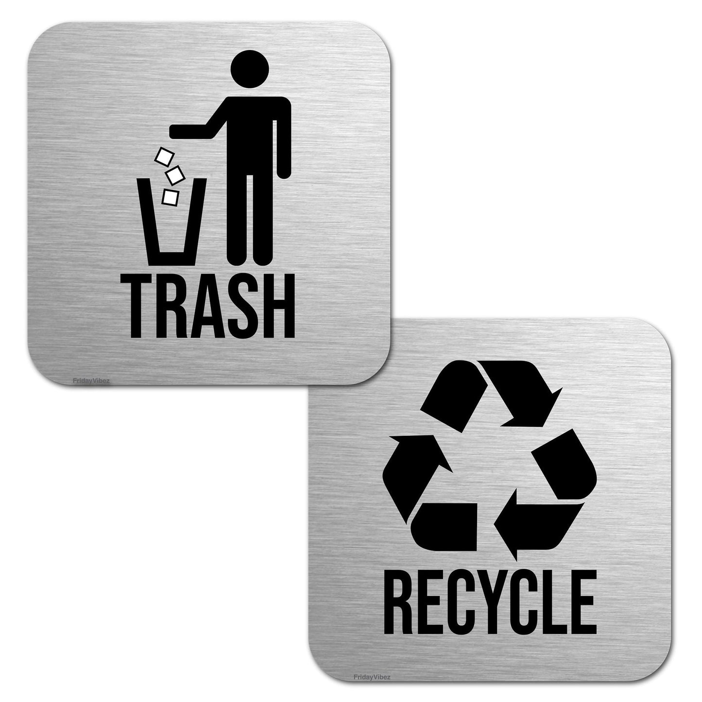 Kitchen Trash Can And Recycling Bin Stickers