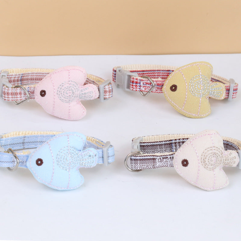 Simple Small Fish-shaped Pet Collar Cat Collar