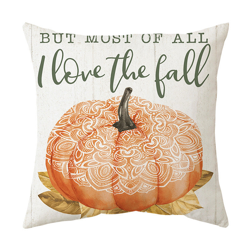 Thanksgiving English Alphabet Sofa Cushion Pillowcase