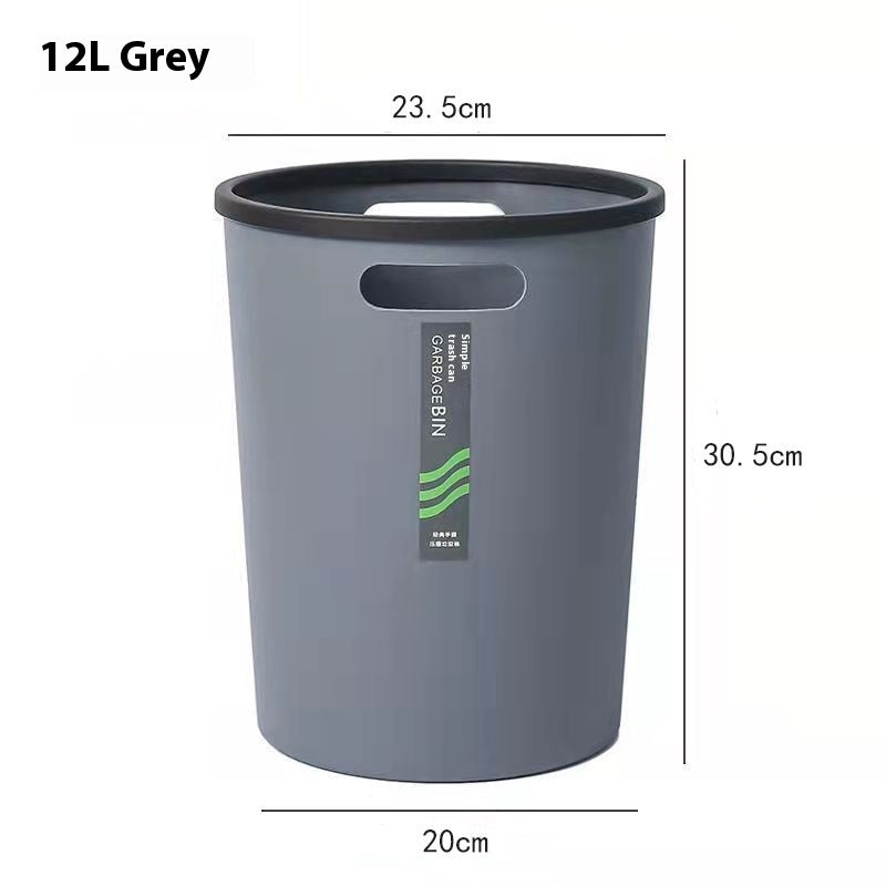 Simple Glossy Color Trash Can Kitchen Large Capacity
