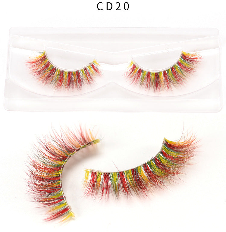 3D color mink false eyelashes