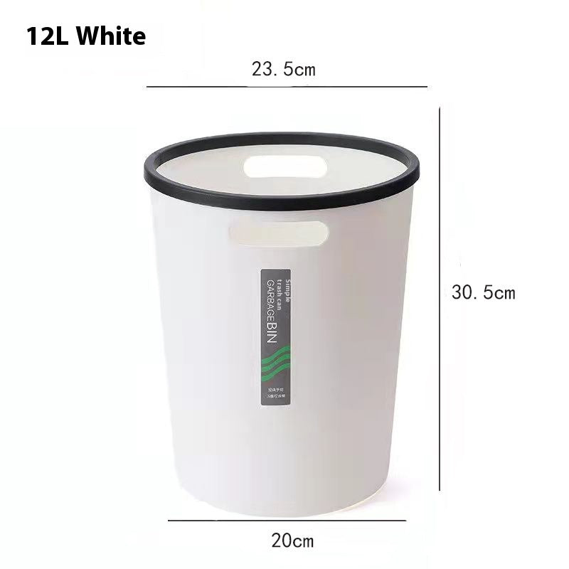 Simple Glossy Color Trash Can Kitchen Large Capacity