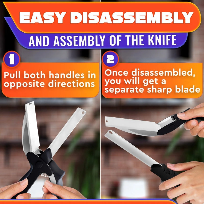 Kitchen Scissors For Food 2 In 1 Cutting Board Scissors & Knife With Locking Mechanism & Stainless Steel Blades Multifunctional Kitchen Shears For Effortless Chopping Slicing & Meal Prep