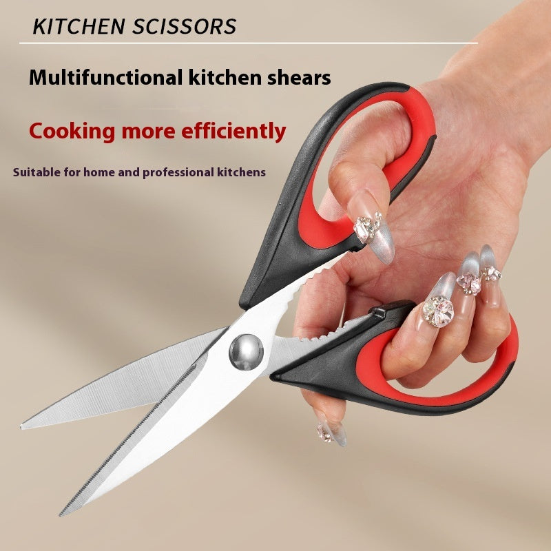 Stainless Steel Kitchen Scissors Household With Scissors Cover