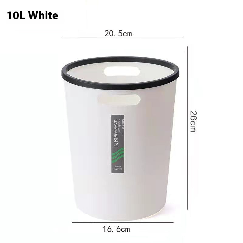 Simple Glossy Color Trash Can Kitchen Large Capacity