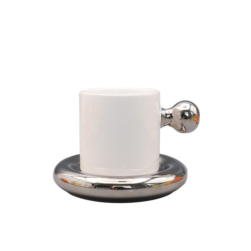 Macaron Ceramic Mug Egg Yolk Mug With Lid Set Couple Mug