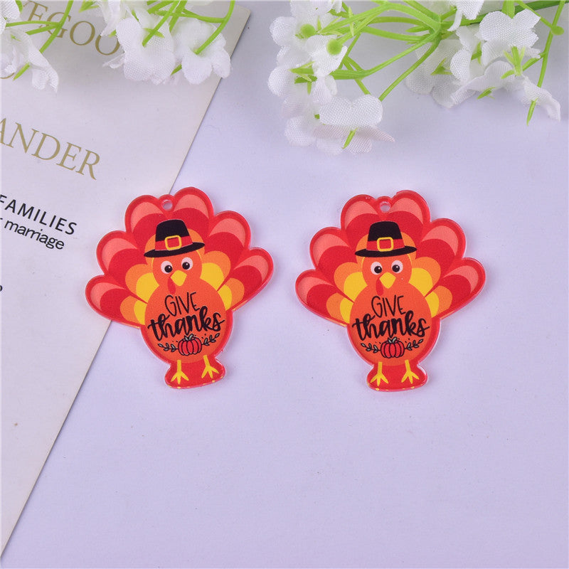 Thanksgiving Turkey Acrylic Phone Case DIY Pendant