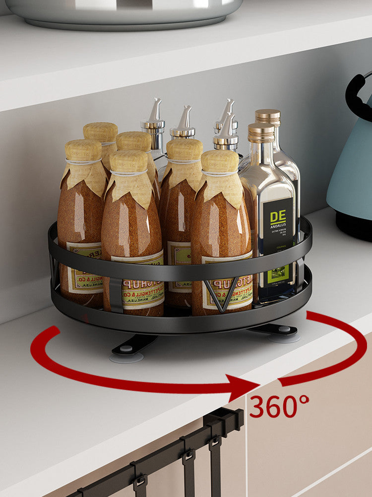 Rotatable kitchen seasoning rack