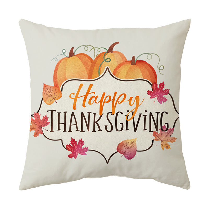 Thanksgiving English Alphabet Sofa Cushion Pillowcase