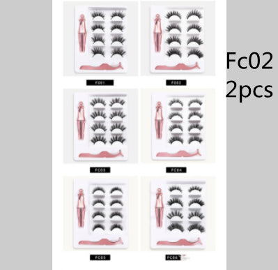 Three pairs of false eyelashes