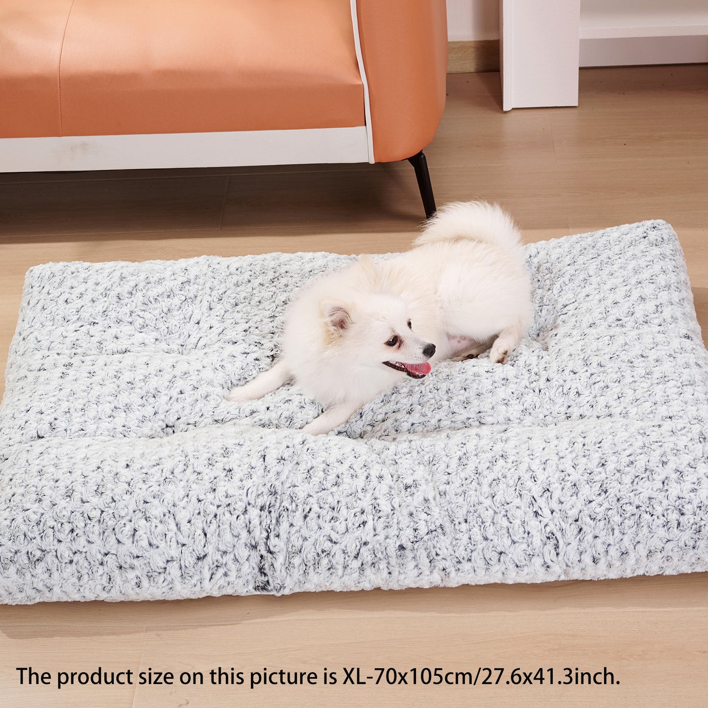 Dog Crate Bed Pad Rose Velvet Dog Beds For Small Medium Large Dogs Circle Fleece Plush Soft Pet Beds Dog Mats Sleeping Fluffy