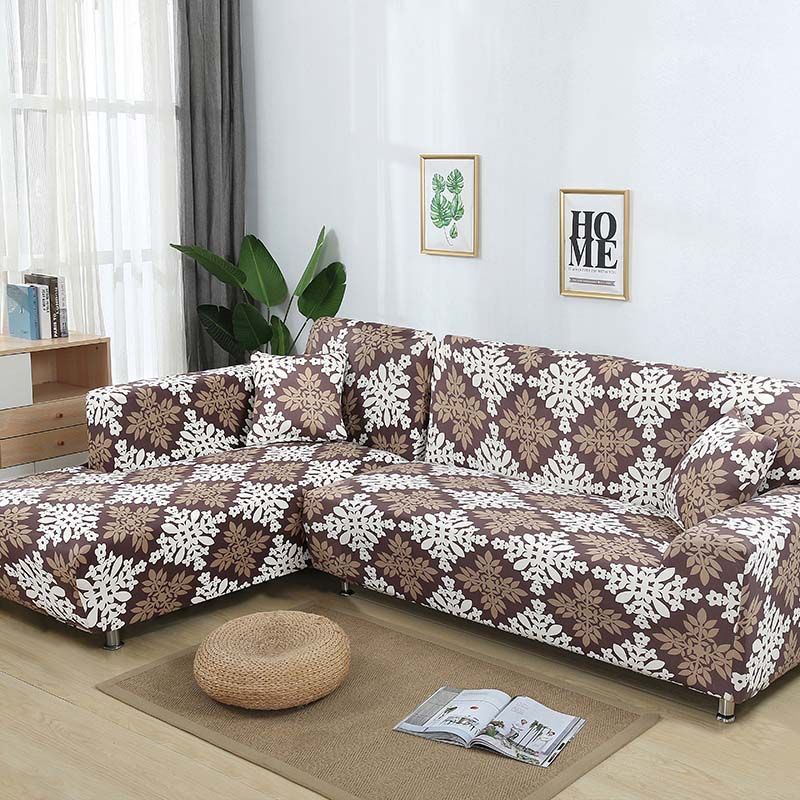 L shaped Sofa Cover Elastic Blue Sofa covers for living room