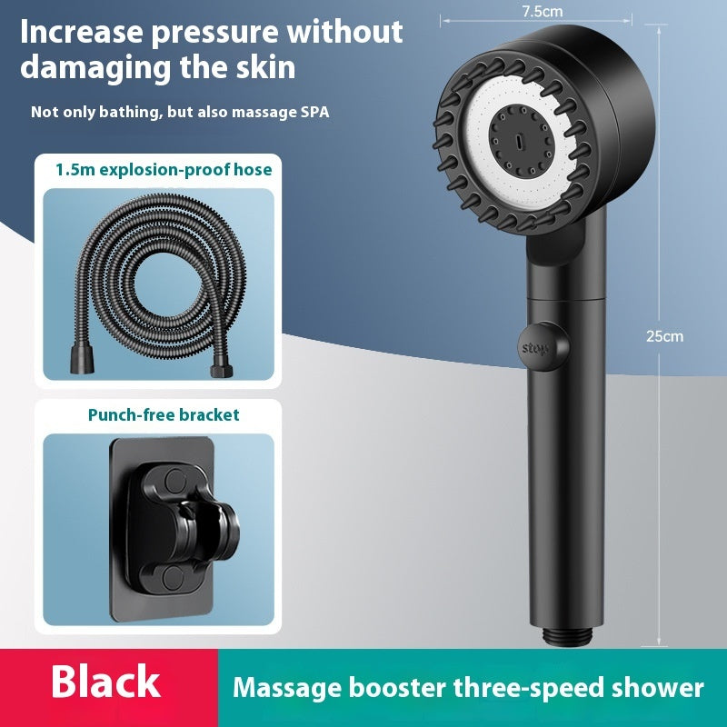 Supercharged Shower Head Pressurized Filtration Bath Set