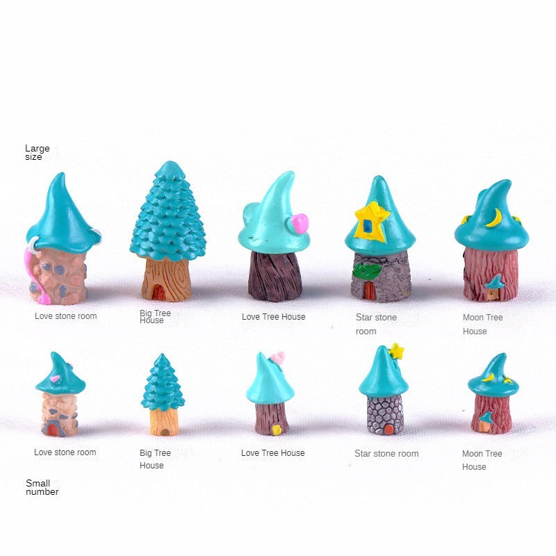 Micro Landscape Ornaments Resin Crafts Cartoon Tree House