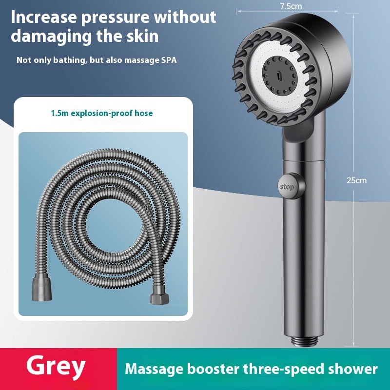 Supercharged Shower Head Pressurized Filtration Bath Set