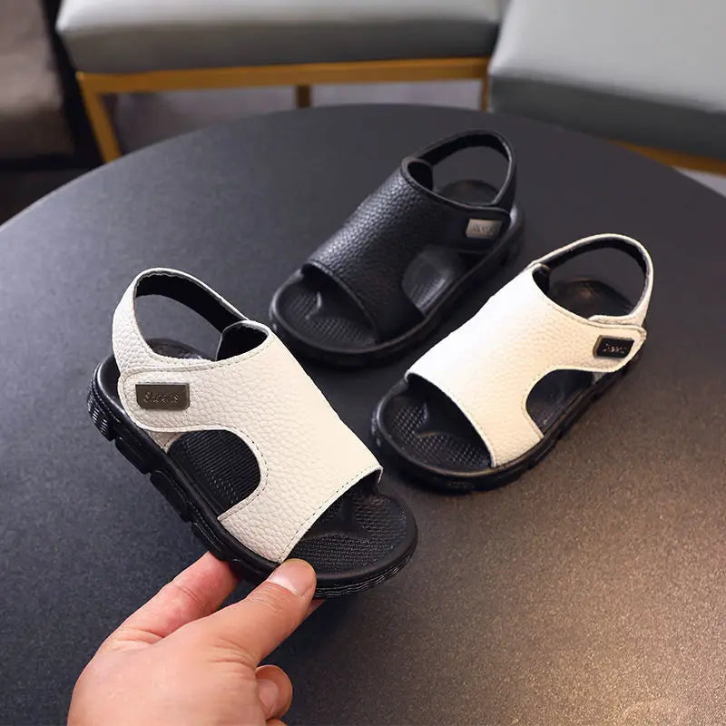 Slippers Black White Soft Sole